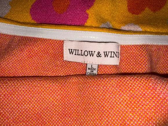 Willow & Wind Yellow Retro Floral Knit Halter Mini Dress - Picture 4 of 4